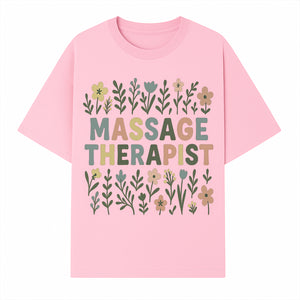 Massage Therapist Floral Art Print | Boho Decor | Therapist Gift | Relaxation Wall Art | Spa Room Decoration | Zen Aesthetic - T-shirt 1758350837393.jpg