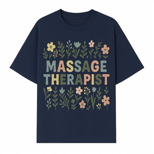 Massage Therapist Floral Art Print | Boho Decor | Therapist Gift | Relaxation Wall Art | Spa Room Decoration | Zen Aesthetic - T-shirt 1758350837676.jpg