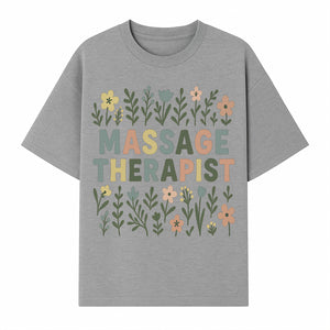 Massage Therapist Floral Art Print | Boho Decor | Therapist Gift | Relaxation Wall Art | Spa Room Decoration | Zen Aesthetic - T-shirt 1758350837979.jpg