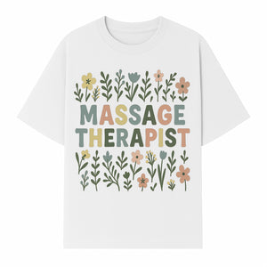Massage Therapist Floral Art Print | Boho Decor | Therapist Gift | Relaxation Wall Art | Spa Room Decoration | Zen Aesthetic - T-shirt 1758350838120.jpg