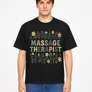 Massage Therapist Floral Art Print | Boho Decor | Therapist Gift | Relaxation Wall Art | Spa Room Decoration | Zen Aesthetic - T-shirt 1758350839256.jpg