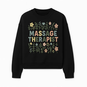 Massage Therapist Floral Art Print | Boho Decor | Therapist Gift | Relaxation Wall Art | Spa Room Decoration | Zen Aesthetic - Sweatshirt 1758350839695.jpg