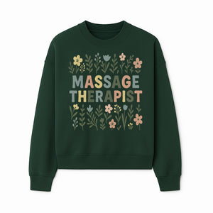 Massage Therapist Floral Art Print | Boho Decor | Therapist Gift | Relaxation Wall Art | Spa Room Decoration | Zen Aesthetic - Sweatshirt 1758350840049.jpg