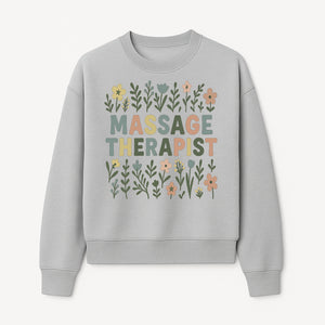 Massage Therapist Floral Art Print | Boho Decor | Therapist Gift | Relaxation Wall Art | Spa Room Decoration | Zen Aesthetic - Sweatshirt 1758350840183.jpg