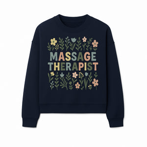 Massage Therapist Floral Art Print | Boho Decor | Therapist Gift | Relaxation Wall Art | Spa Room Decoration | Zen Aesthetic - Sweatshirt 1758350840701.jpg