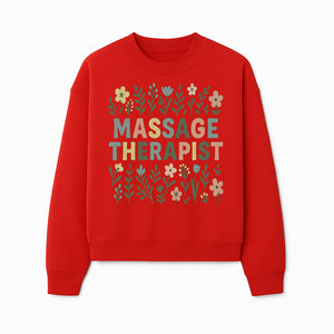 Massage Therapist Floral Art Print | Boho Decor | Therapist Gift | Relaxation Wall Art | Spa Room Decoration | Zen Aesthetic - Sweatshirt 1758350840837.jpg