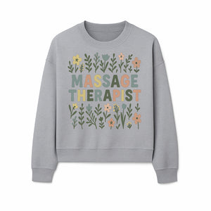 Massage Therapist Floral Art Print | Boho Decor | Therapist Gift | Relaxation Wall Art | Spa Room Decoration | Zen Aesthetic - Sweatshirt 1758350841033.jpg
