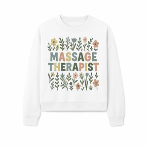 Massage Therapist Floral Art Print | Boho Decor | Therapist Gift | Relaxation Wall Art | Spa Room Decoration | Zen Aesthetic - Sweatshirt 1758350841143.jpg