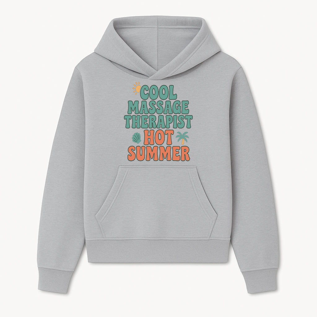 Cool Massage Therapist Hot Summer T-Shirt | Fun Summer Gift for Massage Therapists | Relaxation & Beach Vibes Design - Hoodie 1758350842957.jpg