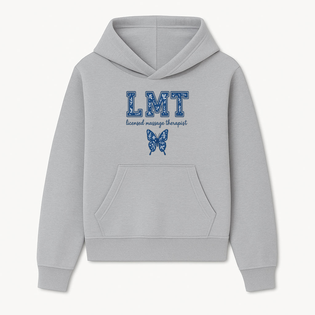 LMT Licensed Massage Therapist Butterfly Art Print - Floral Design Wall Decor for Wellness Studio - Hoodie 1758350843196.jpg