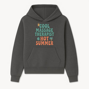 Cool Massage Therapist Hot Summer T-Shirt | Fun Summer Gift for Massage Therapists | Relaxation & Beach Vibes Design - Hoodie 1758350843242.jpg