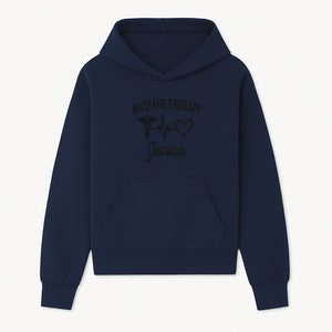 Personalized Massage Therapy Sign with Caduceus and Heart Design for Jessica's Wellness Studio Decor - Hoodie 1758350843396.jpg