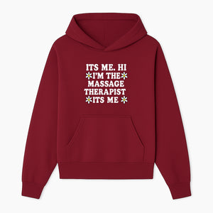 Funny Massage Therapist T-Shirt | It's Me, Hi | Floral Design | Cute Gift for Wellness Lovers - Hoodie 1758350843487.jpg