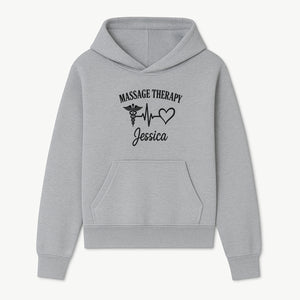 Personalized Massage Therapy Sign with Caduceus and Heart Design for Jessica's Wellness Studio Decor - Hoodie 1758350843690.jpg