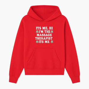 Funny Massage Therapist T-Shirt | It's Me, Hi | Floral Design | Cute Gift for Wellness Lovers - Hoodie 1758350843746.jpg