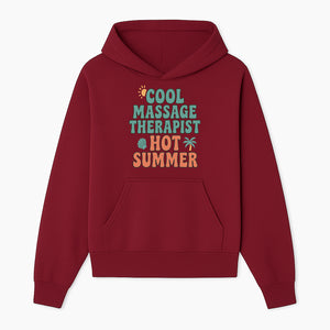 Cool Massage Therapist Hot Summer T-Shirt | Fun Summer Gift for Massage Therapists | Relaxation & Beach Vibes Design - Hoodie 1758350843964.jpg