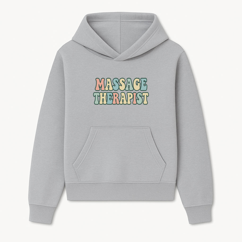 Retro Massage Therapist Wall Art | Colorful Typography Print | Healing and Wellness Decor for Home or Office - Hoodie 1758350846403.jpg