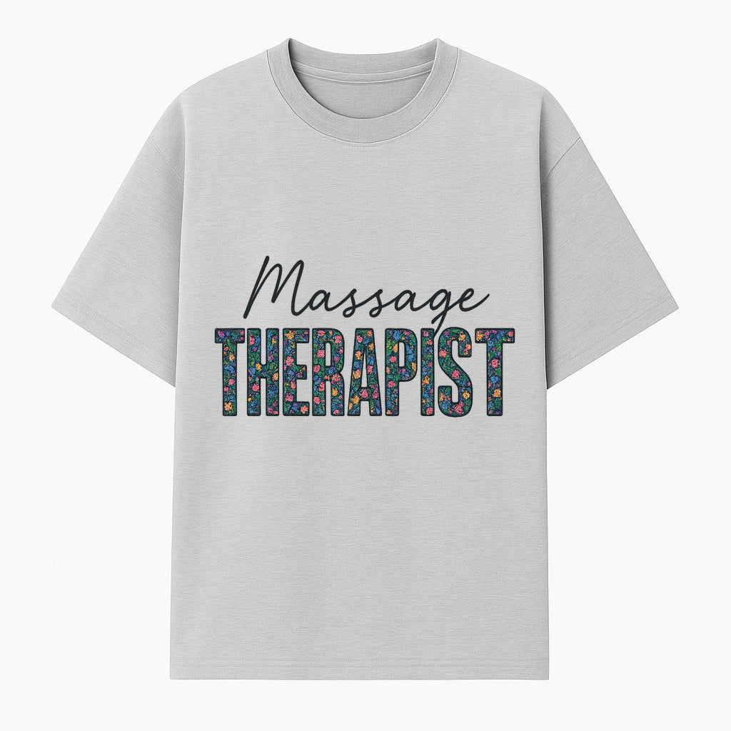 Floral Massage Therapist Wall Art Decor - Vibrant Home Decor for Wellness Center or Spa, Perfect Gift for Massage Professionals - T-shirt 1758350847943.jpg
