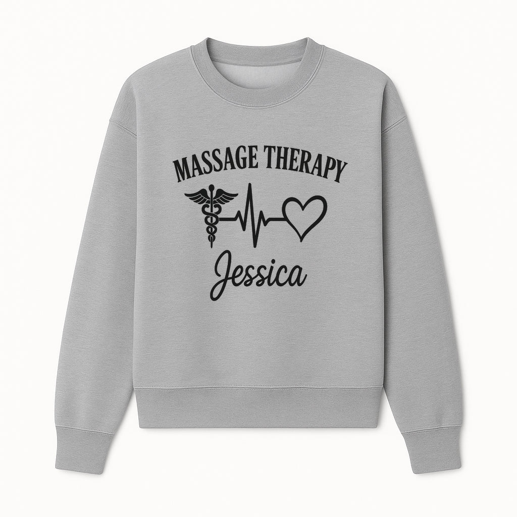Personalized Massage Therapy Sign with Caduceus and Heart Design for Jessica's Wellness Studio Decor - Sweatshirt 1758350848055.jpg