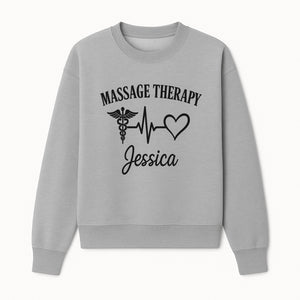 Personalized Massage Therapy Sign with Caduceus and Heart Design for Jessica's Wellness Studio Decor - Sweatshirt 1758350848055.jpg