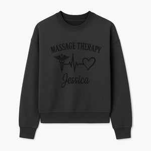 Personalized Massage Therapy Sign with Caduceus and Heart Design for Jessica's Wellness Studio Decor - Sweatshirt 1758350848326.jpg