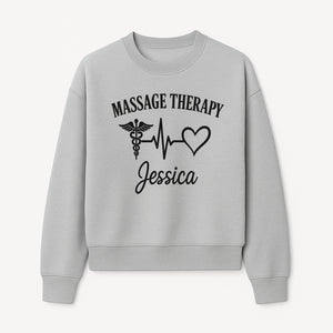 Personalized Massage Therapy Sign with Caduceus and Heart Design for Jessica's Wellness Studio Decor - Sweatshirt 1758350848592.jpg