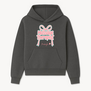 Personalized Massage Therapist Sign with Bow | Custom Name Wall Decor for Spa or Relaxation Room | Pink Neon Aesthetic - Hoodie 1758350848789.jpg