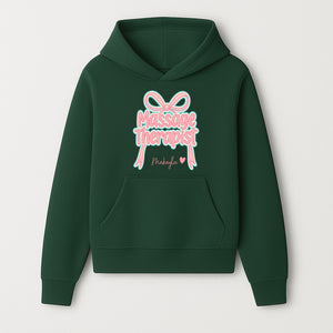 Personalized Massage Therapist Sign with Bow | Custom Name Wall Decor for Spa or Relaxation Room | Pink Neon Aesthetic - Hoodie 1758350848923.jpg