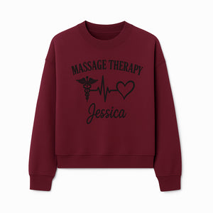 Personalized Massage Therapy Sign with Caduceus and Heart Design for Jessica's Wellness Studio Decor - Sweatshirt 1758350848957.jpg