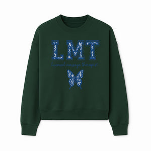 LMT Licensed Massage Therapist Butterfly Art Print - Floral Design Wall Decor for Wellness Studio - Sweatshirt 1758350849144.jpg