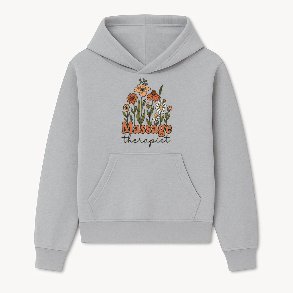 Floral Massage Therapist Design | Spa Decor | Wellness Gift | Handmade Art Print | Relaxation Therapy Decor | Gift for Massage Therapists - Hoodie 1758350849321.jpg