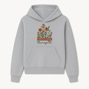 Floral Massage Therapist Design | Spa Decor | Wellness Gift | Handmade Art Print | Relaxation Therapy Decor | Gift for Massage Therapists - Hoodie 1758350849321.jpg