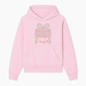 Personalized Massage Therapist Sign with Bow | Custom Name Wall Decor for Spa or Relaxation Room | Pink Neon Aesthetic - Hoodie 1758350849323.jpg