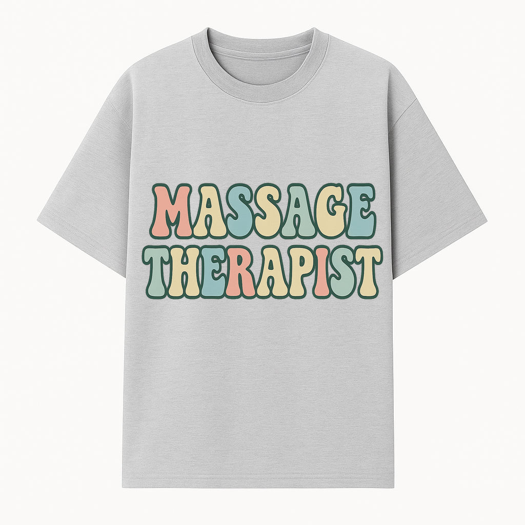 Retro Massage Therapist Wall Art | Colorful Typography Print | Healing and Wellness Decor for Home or Office - T-shirt 1758350849370.jpg