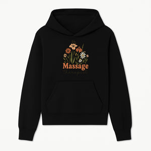 Floral Massage Therapist Design | Spa Decor | Wellness Gift | Handmade Art Print | Relaxation Therapy Decor | Gift for Massage Therapists - Hoodie 1758350849471.jpg