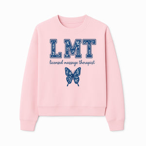 LMT Licensed Massage Therapist Butterfly Art Print - Floral Design Wall Decor for Wellness Studio - Sweatshirt 1758350849521.jpg