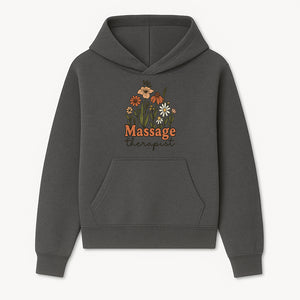 Floral Massage Therapist Design | Spa Decor | Wellness Gift | Handmade Art Print | Relaxation Therapy Decor | Gift for Massage Therapists - Hoodie 1758350849632.jpg