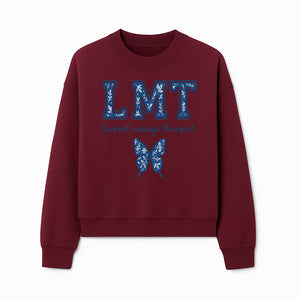 LMT Licensed Massage Therapist Butterfly Art Print - Floral Design Wall Decor for Wellness Studio - Sweatshirt 1758350849697.jpg