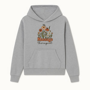 Floral Massage Therapist Design | Spa Decor | Wellness Gift | Handmade Art Print | Relaxation Therapy Decor | Gift for Massage Therapists - Hoodie 1758350849893.jpg