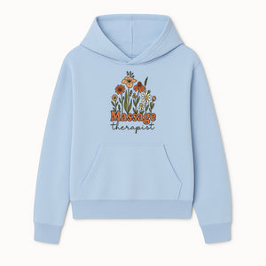 Floral Massage Therapist Design | Spa Decor | Wellness Gift | Handmade Art Print | Relaxation Therapy Decor | Gift for Massage Therapists - Hoodie 1758350850060.jpg