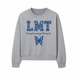 LMT Licensed Massage Therapist Butterfly Art Print - Floral Design Wall Decor for Wellness Studio - Sweatshirt 1758350850080.jpg