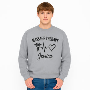 Personalized Massage Therapy Sign with Caduceus and Heart Design for Jessica's Wellness Studio Decor - Sweatshirt 1758350850593.jpg