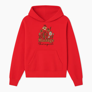 Floral Massage Therapist Design | Spa Decor | Wellness Gift | Handmade Art Print | Relaxation Therapy Decor | Gift for Massage Therapists - Hoodie 1758350850716.jpg