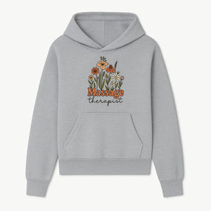Floral Massage Therapist Design | Spa Decor | Wellness Gift | Handmade Art Print | Relaxation Therapy Decor | Gift for Massage Therapists - Hoodie 1758350850855.jpg