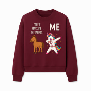 Funny Massage Therapist Unicorn Design - Other Therapists vs Me - Cute Gift for Massage Professionals and Unicorn Lovers - Sweatshirt 1758350850962.jpg