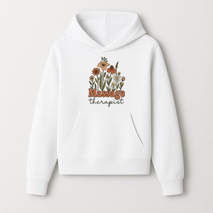 Floral Massage Therapist Design | Spa Decor | Wellness Gift | Handmade Art Print | Relaxation Therapy Decor | Gift for Massage Therapists - Hoodie 1758350850977.jpg