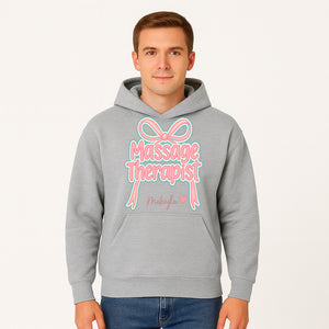 Personalized Massage Therapist Sign with Bow | Custom Name Wall Decor for Spa or Relaxation Room | Pink Neon Aesthetic - Hoodie 1758350851080.jpg