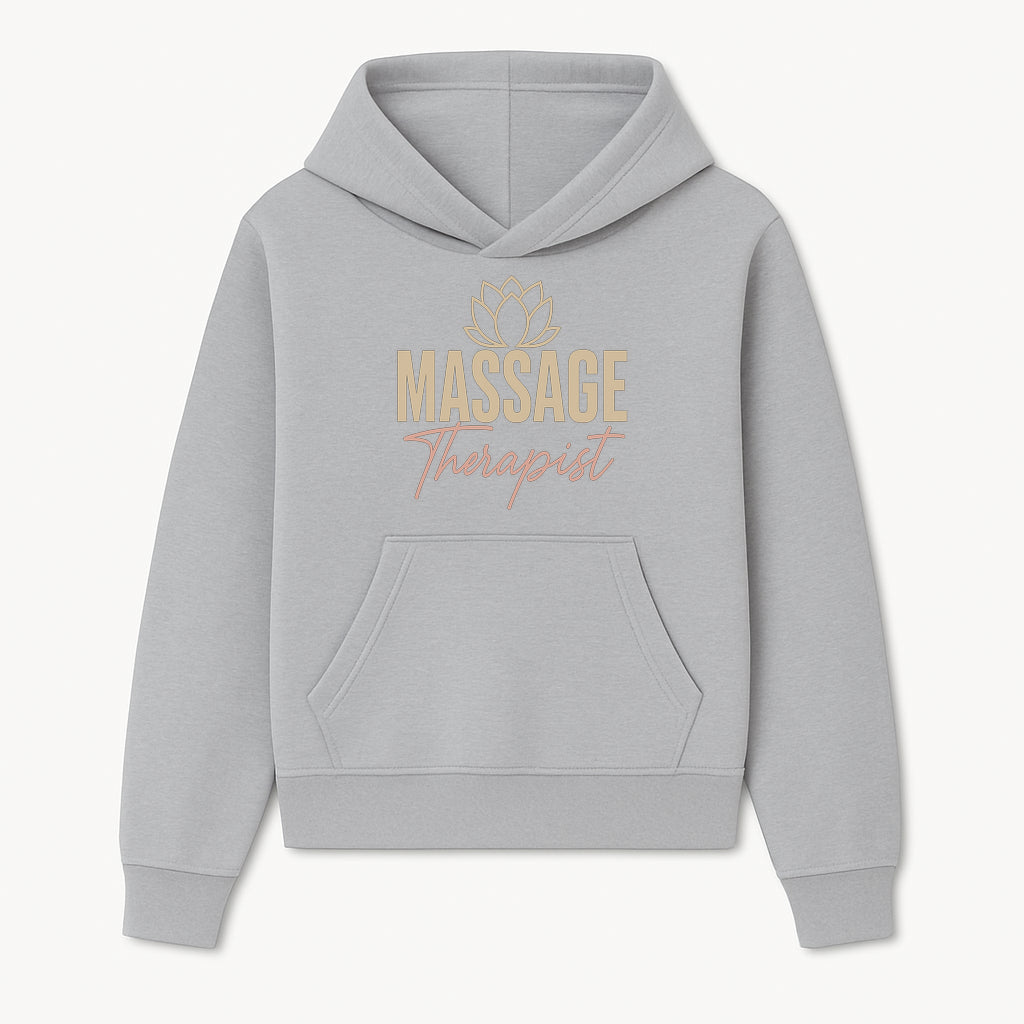 Massage Therapist Signage with Lotus Flower Design, Elegant Home Decor for Spa, Wellness Studio, or Office Ambiance - Hoodie 1758350851252.jpg