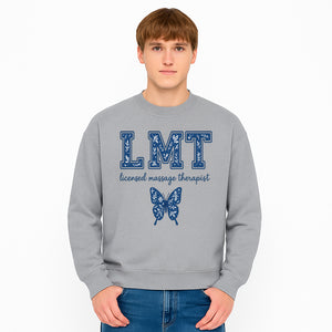 LMT Licensed Massage Therapist Butterfly Art Print - Floral Design Wall Decor for Wellness Studio - Sweatshirt 1758350851305.jpg