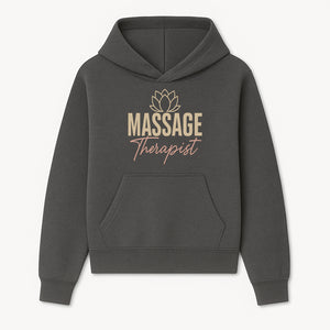 Massage Therapist Signage with Lotus Flower Design, Elegant Home Decor for Spa, Wellness Studio, or Office Ambiance - Hoodie 1758350851548.jpg